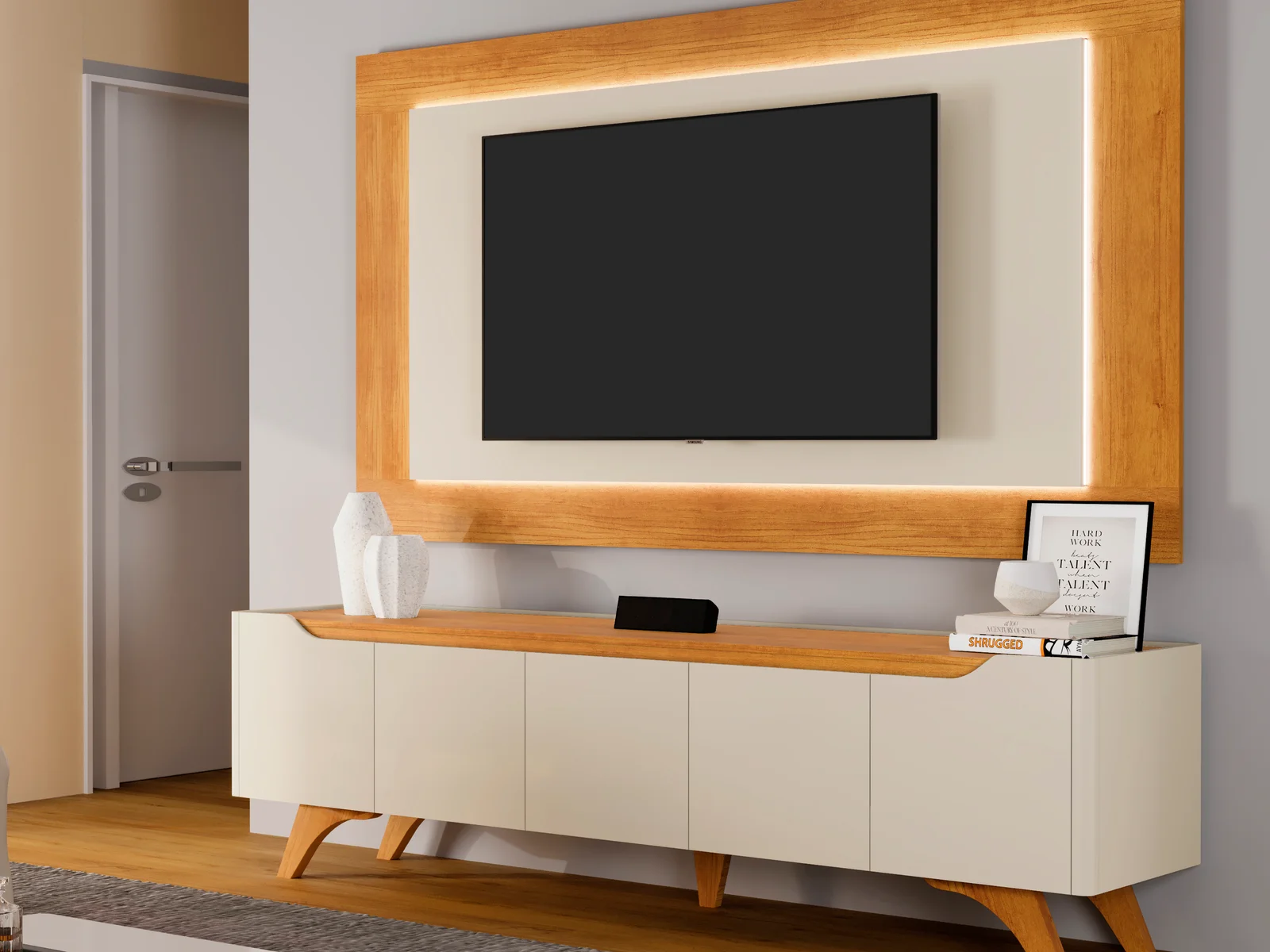 220 cm · Off White com Naturalle